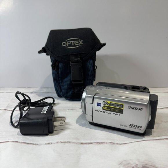 Sony Handycam DCR-SR47 HDD Video Camera 60GB 60x Zoom Camcorder Tested - Picture 3 of 8